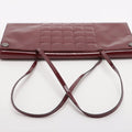 Chanel Chocolate Bar Patent Square Quilt Shoulder Bag Bordeaux Silver Metal Fittings 5 Series #2517 by Bolt Boutique