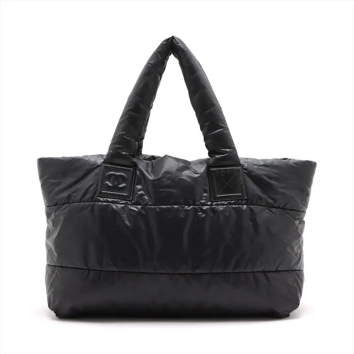 Chanel Coco Cocoon Nylon Hand bag Black Silver Metal Fittings 13 Series #2594 by Bolt Boutique