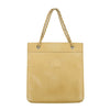 Chanel Coco Mark Beige Lambskin CC Logo Chain Shoulder Bag #3453