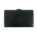 Chanel Coco Mark Caviar Skin Black Bifold Long Wallet SKU-#3175 by Bolt Boutique