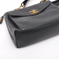 Chanel Coco Mark Caviar Skin CC Grained Pocket Shopper Shoulder Bag Black Gold Metal Fittings 3 Series- #2519 by Bolt Boutique