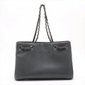Chanel Coco Mark Caviar Skin Chain Tote Bag Black Gunmetal Fittings 22140581 #2437 by Bolt Boutique