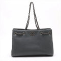 Chanel Coco Mark Caviar Skin Chain Tote Bag Black Gunmetal Fittings 22140581 #2437 by Bolt Boutique