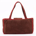 Chanel Coco Mark Mouton Brown / Red Tote Bag 5 Series #2897 by Bolt Boutique