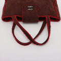 Chanel Coco Mark Mouton Brown / Red Tote Bag 5 Series #2897 by Bolt Boutique