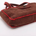 Chanel Coco Mark Mouton Brown / Red Tote Bag 5 Series #2897 by Bolt Boutique