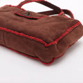 Chanel Coco Mark Mouton Brown / Red Tote Bag 5 Series #2897 by Bolt Boutique