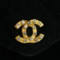 Chanel Coco Rinestone Chain Shoulder Bag Black Satin #2671 by Bolt Boutique
