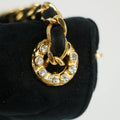 Chanel Coco Rinestone Chain Shoulder Bag Black Satin #2671 by Bolt Boutique