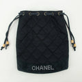 Chanel Cotton Quilted Drawstring Pouch Bag #2469 by Bolt Boutique