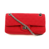 Chanel Cotton Red 2.55 East West Quilted Shoulder Bag #3635