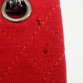 Chanel Cotton Red 2.55 East West Quilted Shoulder Bag #3635 by Bolt Boutique
