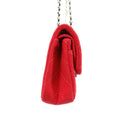 Chanel Cotton Red 2.55 East West Quilted Shoulder Bag #3635 by Bolt Boutique