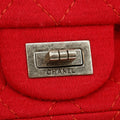 Chanel Cotton Red 2.55 East West Quilted Shoulder Bag #3635 by Bolt Boutique