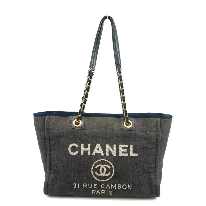 Chanel Deauville MM Denim Blue Tote Bag 18 Series #2927 by Bolt Boutique