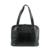 Chanel Deca Coco Mark Black Caviar Skin Shoulder Bag #3329
