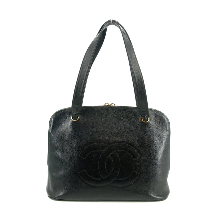 Chanel Deca Coco Mark Black Caviar Skin Shoulder Bag #3329 by Bolt Boutique