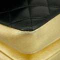 Chanel Double Flap Bag Quilted Lamb Skin Black &amp; Gold Large 28 Series-#2708 by Bolt Boutique