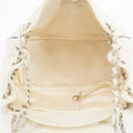 Chanel East West 2.55 Mademoiselle Flap White Accordian Shoulder Bag #3764 by Bolt Boutique