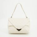 Chanel Envelope Double Flap Shoulder Bag White 11 Series #2619 by Bolt Boutique