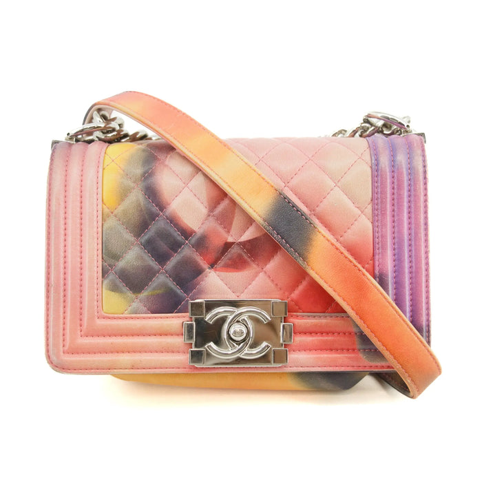 Chanel Flower Power Boy Tie Dye Lambskin Shoulder Bag 20 Series #3760 by Bolt Boutique