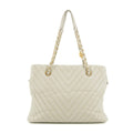 • Chanel Grey Lambskin Chevron Quilted Chain Shoulder Bag 16 Series #5860 by Bolt Boutique