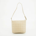 Chanel Lambskin Beige Coco Mark Chocolate Bar Shoulder Bag #3633 by Bolt Boutique