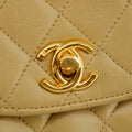 Chanel Lambskin Beige Quilted Chain Shoulder Bag #3772 by Bolt Boutique