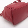 Chanel Lambskin CC Cocomark Drawstring Bucket Bag 3 Series Red #2911 by Bolt Boutique
