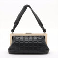 Chanel Lambskin Chocolate Bar Frame Bag Black Handbag #3276 by Bolt Boutique