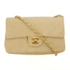 Chanel Lambskin Double Flap 23 Beige 24k Gold Turn Lock Shoulder Bag #2672