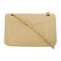 Chanel Lambskin Double Flap 23 Beige 24k Gold Turn Lock Shoulder Bag #2672 by Bolt Boutique