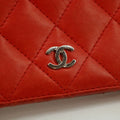 Chanel Lambskin Matelasse Red Long Wallet 22 Series #3127 by Bolt Boutique