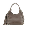 Chanel LAX Grained Leather Tassel Handle Bag Grey 8 Series #2820 by Bolt Boutique