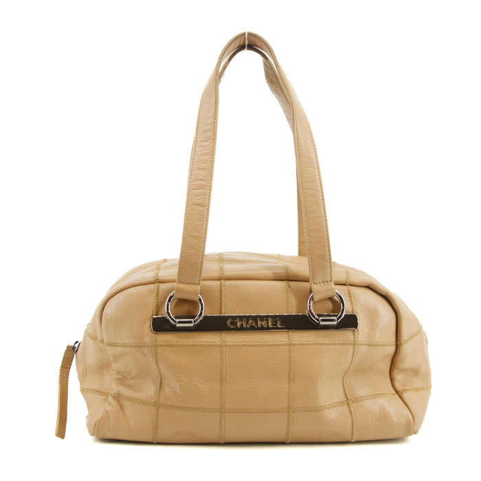 • Chanel LAX Square Quilt Chocolate Bar Bowler Bag 9 Series #2749 by Bolt Boutique