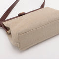 Chanel Linen Frame Buckle Shoulder Bag Brown 5 Series #2902 by Bolt Boutique