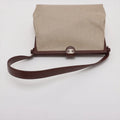 Chanel Linen Frame Buckle Shoulder Bag Brown 5 Series #2902 by Bolt Boutique
