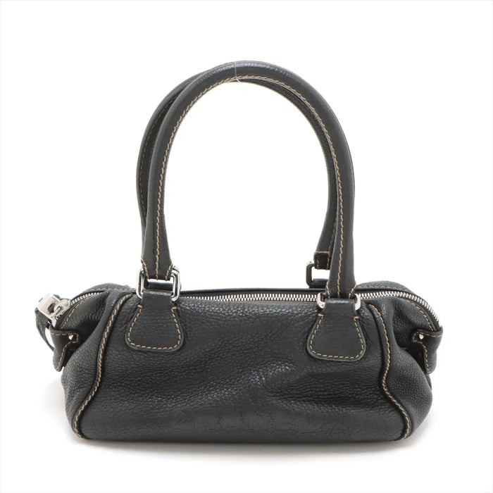 Chanel Logo Leather Calf Skin Tassel Bowling Bag 8 Series #2602 by Bolt Boutique