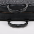 Chanel Logo Matelasse Black Quilted Caviar Skin Bowler Boston Bag #2498 by Bolt Boutique