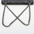Chanel Matelasse 2.55 Large Leather Double Flap Double Chain Bag Black Gunmetal Fittings 16886927 A37587 #2429 by Bolt Boutique