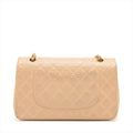 Chanel Matelasse 25 Lambskin Double Flap Double Chain Bag Beige Gold Metal Fittings 4163336 A01112 #2427 by Bolt Boutique