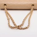 Chanel Matelasse 25 Lambskin Double Flap Double Chain Bag Beige Gold Metal Fittings 4163336 A01112 #2427 by Bolt Boutique