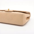Chanel Matelasse 25 Lambskin Double Flap Double Chain Bag Beige Gold Metal Fittings 4163336 A01112 #2427 by Bolt Boutique
