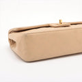Chanel Matelasse 25 Lambskin Double Flap Double Chain Bag Beige Gold Metal Fittings 4163336 A01112 #2427 by Bolt Boutique
