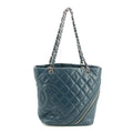 Chanel Matelasse Aged Calfskin Blue Club Shoulder Bag #3450 by Bolt Boutique