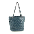 Chanel Matelasse Aged Calfskin Blue Club Shoulder Bag #3450 by Bolt Boutique