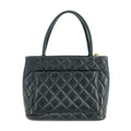 Chanel Matelasse Black Caviar Skin Medallian Reprint Shoulder Bag #3344 by Bolt Boutique
