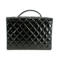 Chanel Matelasse Black Coco Mark Patent Breifcase Bag #3636 by Bolt Boutique