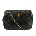 Chanel Matelasse Black Lambskin Chain Shoulder Bag 4 Series #2929 by Bolt Boutique