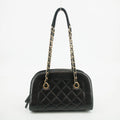 Chanel Matelasse Black Lambskin Shoulder Bag Gold Hardware #2864 by Bolt Boutique